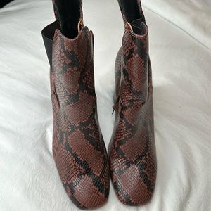 Square toe ankle boots